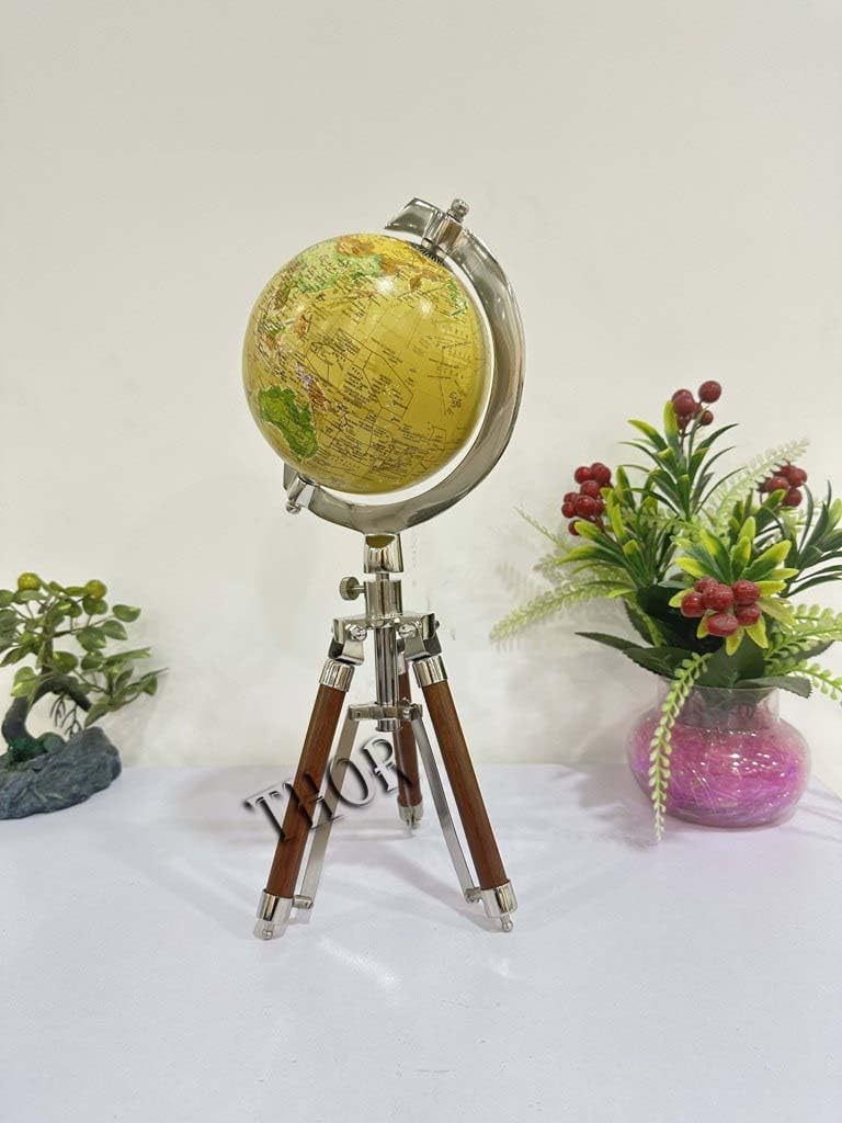 Rotating World Globe with Stand office home decor