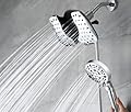 INAVAMZ 2-in-1 Shower Heads with Handheld 2.5GPM: 10” Rain Shower Head & Hand Held Shower Head, 10 Spray Settings Detachable Shower Head with ON/OFF Switch and 15-Stage Filter