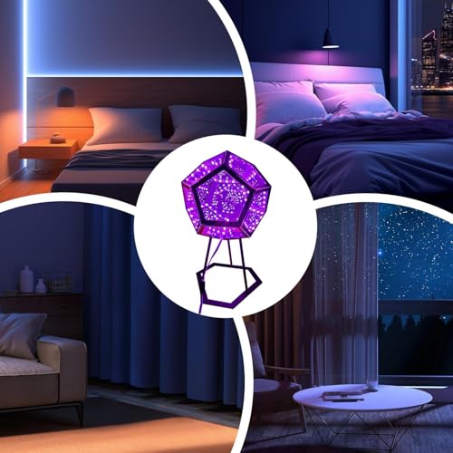 Lampe infini dodécaèdre idée cadeau originale pour anniversaire