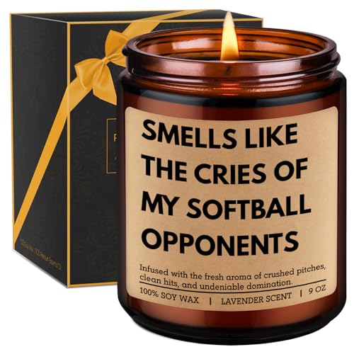 GSPY Candle, Softball Gifts for Girls - Cool Sports Ideas for Teen Girls, Players, Lovers - Softball Accessories, Stuff - Funny Mothers Day, Senior Night, Birthday Gifts for Team, Coach, Teenager, Mom