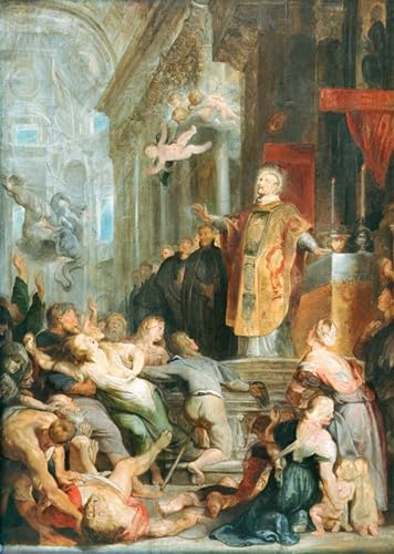 Les miracles de saint Ignace de Loyola par Rubens, affiche sur toile en portrait 60x90cm