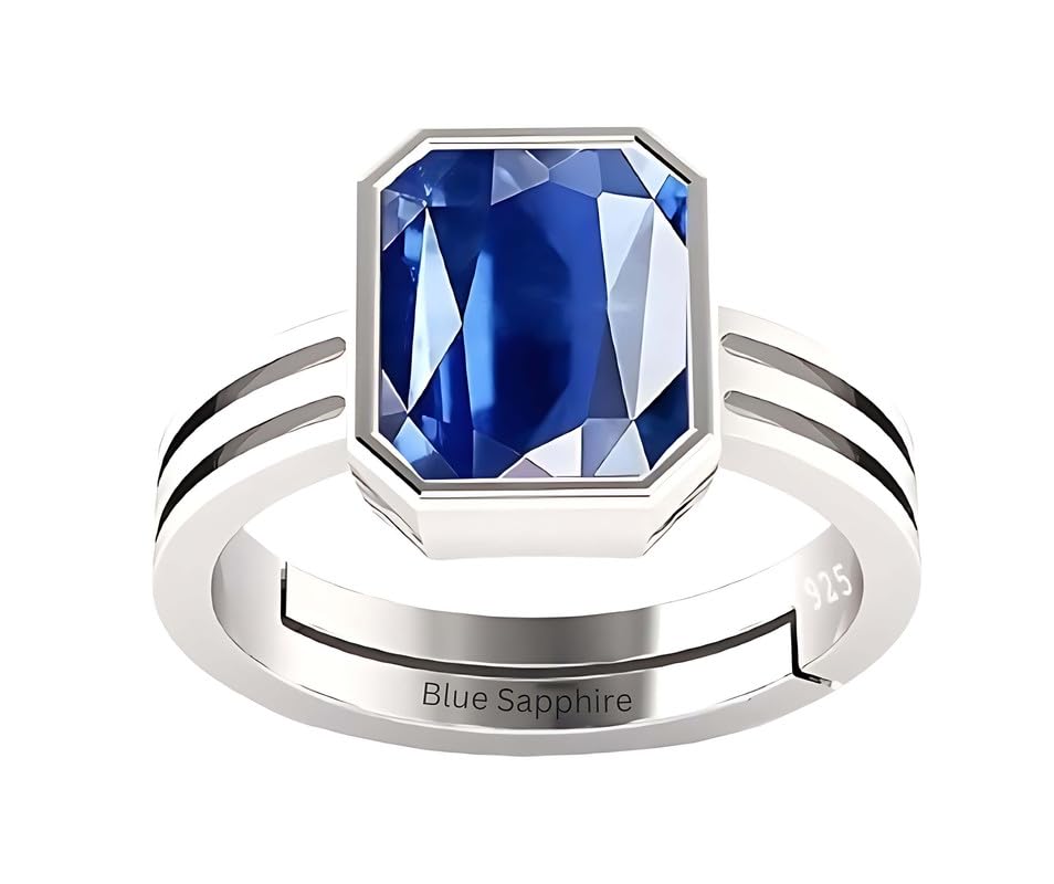 Natural Neelam 3.25 Ratti to 10.25 Ratti or 3.00 Carat to 9.50 Carat Astrological Certified Gemstone Pure Sterling Silver 925 bis Hallmark Adjustable Ring for Men and Women-image-32