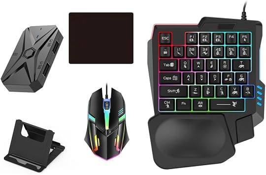 M1 Pro+ 5 in 1 Combo Bluetooth Connection Controller Mobile Games Converter Kit Gaming Keyboard Mouse Mobilador Kit