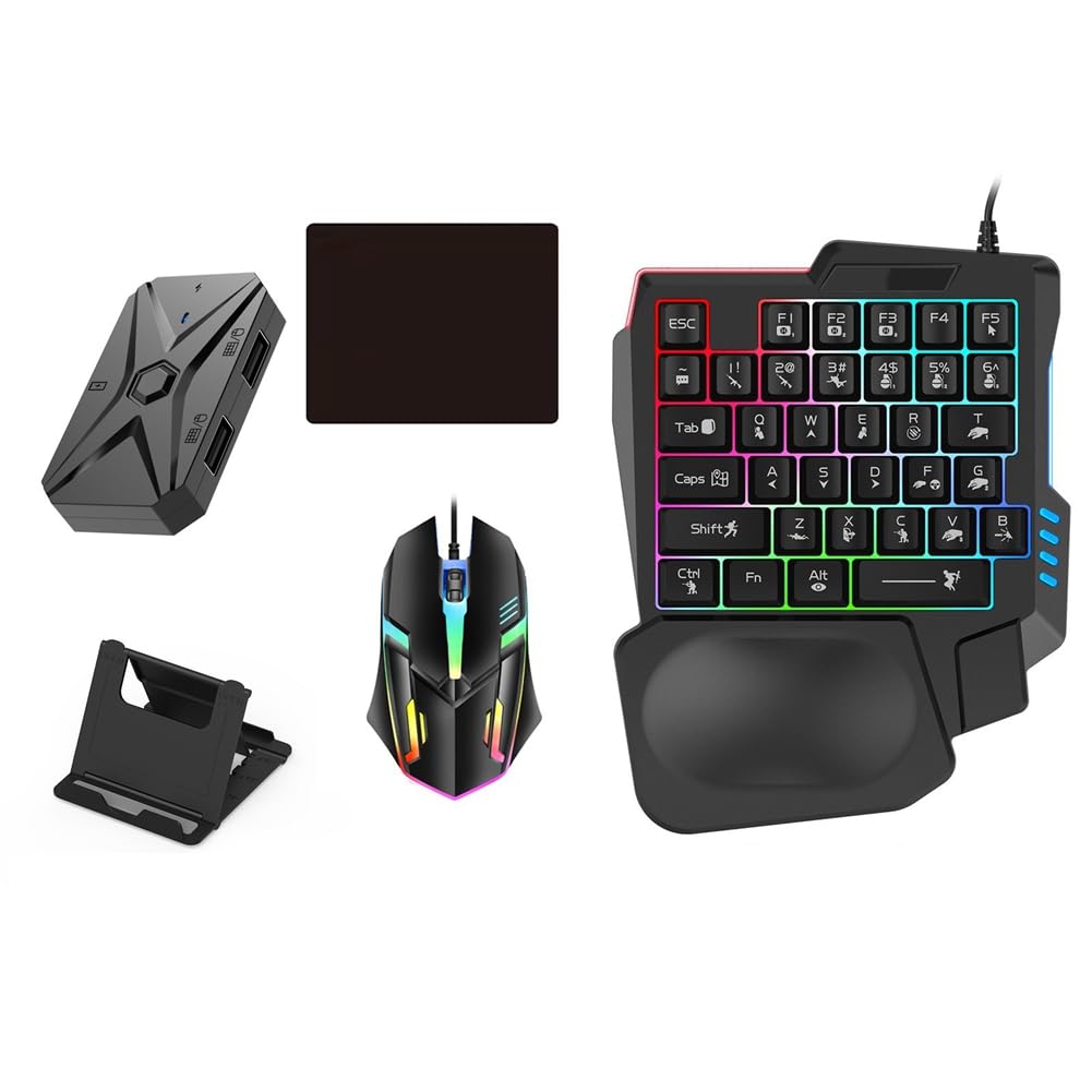 Kit di conversione di giochi per cellulari tastiera mouse M1 Pro+ Combo 5 in 1 Connessione Bluetooth Controller Mobilador Kit