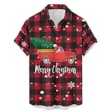 Camisa de manga corta con botones para hombre, Medium