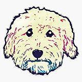 Goldendoodle! Labradoodle! Adorable Doodle Teddy Bear Dog - In Green And Multi Colors Vinyl Waterproof Sticker Decal Car Laptop Wall Window Bumper Sticker 5