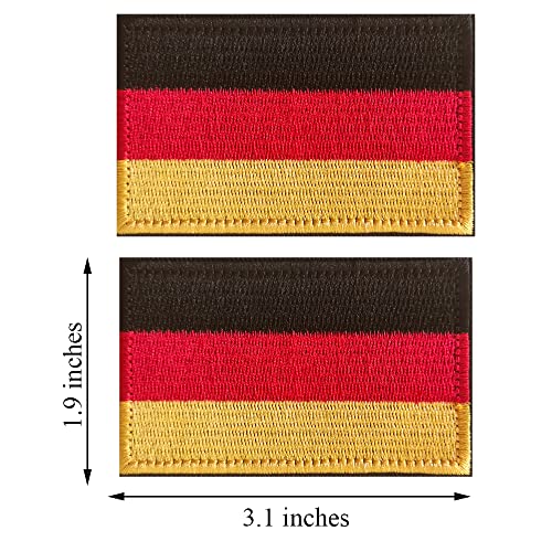 AXEN Germany Flag Patch, Embroidered German Flag