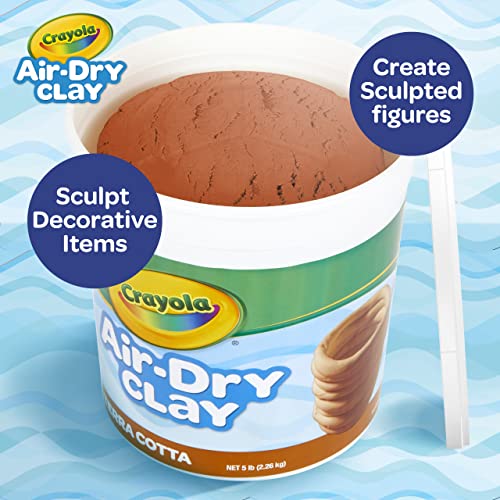 Crayola Air Dry Clay for Kids (5lbs), Reusable Bucket of Terra Cotta Clay for Sculpting, Bulk Arts and Crafts Supplies, Ages 3+ - Image 4