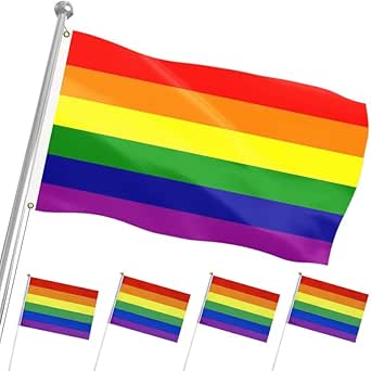 90*150 Cm/3*5ft Bandiera Gay Bandiere Arcobaleno Bandiere Orgogliose Accessori Pansessuali Lesbiche Poliestere LGBT Banner Decoration W0024 Da 2,16 &euro; | DHgate