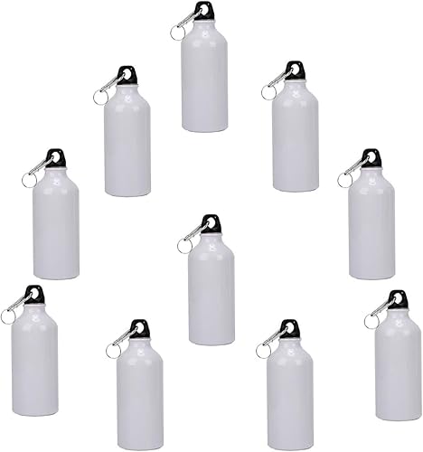 Miniatura 2 de TECHTONGDA 50 botellas de agua de aluminio de sublimación de 20.3 fl oz, botellas de agua deportivas, botellas recubiertas en blanco con bloqueo