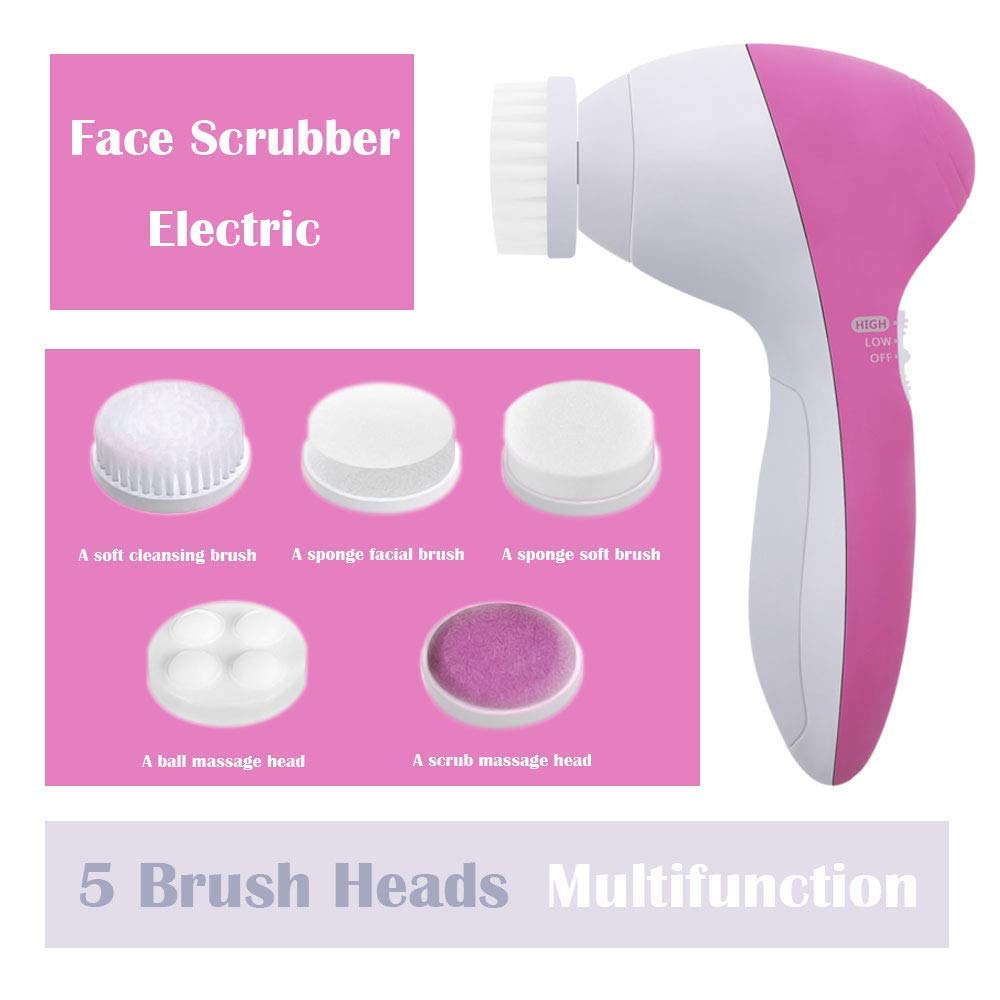 JHBK 5 in 1 Facial Massage Machine, Facial Massager for Face, Beauty Massager, Facial Care & Cleansing, Exfoliating Dead Skin Cells, Revealing Youthful Skin 3