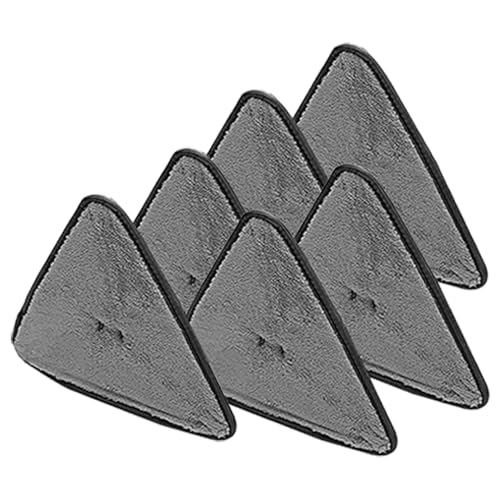 Dekohome 6 Recambios para Mopa con Cabezal Triangular de 27x27x27, Mopas de Limpieza Suelos, Recambios para Mopa de Fibra Fina y Densa. Limpieza Eficaz y Completa de Las Superficies