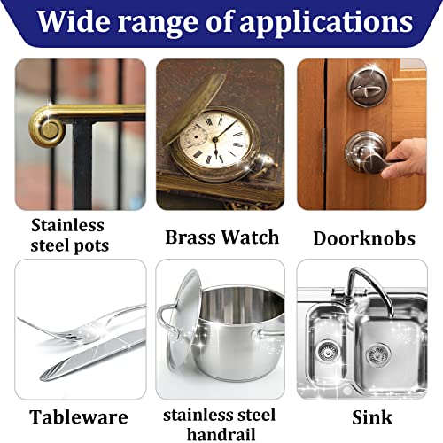 Sukh Metal Stainless Steel Polish - Metal Stainless Steel Cleaner Multi Purpose Polish And Cleaner For Silver Chrome Gold Brass Aluminum And Other Metals Surface Clean And Remove Rust Stains 3.5 Oz #TOP3