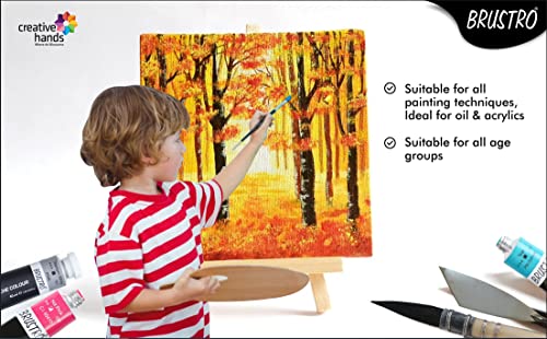 Image of Brustro Artists (18 x 24 Inch) 100% Cotton Canvas Board, Medium Grain, 4 mm Thickness, Pack of 1, Suitable for Oil and Acrylic Paintings