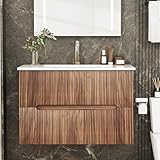 EROMMY 30 Inch Bathroom Vanity with Sink, Floating Bathroom Vanity with Ceramic Basin, Wall Mounted Bathroom Sink Cabinet Set...