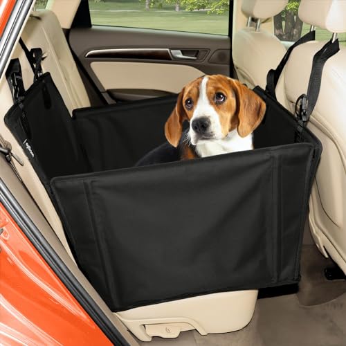 WXRNBN Seggiolino Auto Cane per Audi A1 GB 2019-2024 2025, Seggiolino per Auto Extra Stabile per Cani Trasportino per Cani Auto per Cani di Piccola Taglia e Media,Black-M