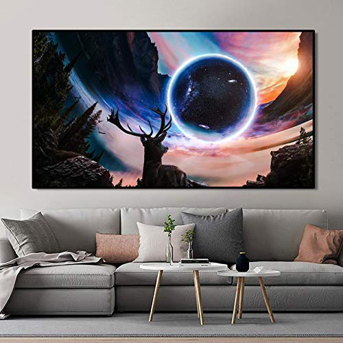 Affiche planète et ciel étoilé pour créer une ambiance apaisante et poétique chez soi