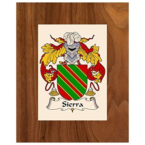Carpe Diem Designs Sierra Coat of Arms/Sierra Family Crest 8X10 Photo Plaque, Personalized Gift, Wedding Gift Cover