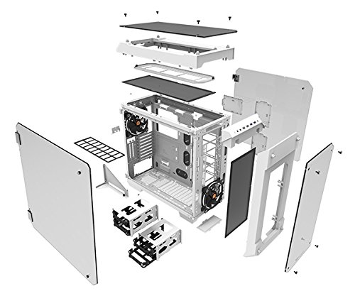 Thermaltake View 71 Snow 4-Sided Tempered Glass Vertical Gpu Modular Spcc E-Atx Gaming Full Tower Computer Case Chassis 3-Way Radiator View With 2 White Led Riing Fan Pre-Installed Ca-1I7-00F6Wn-00 #TOP4