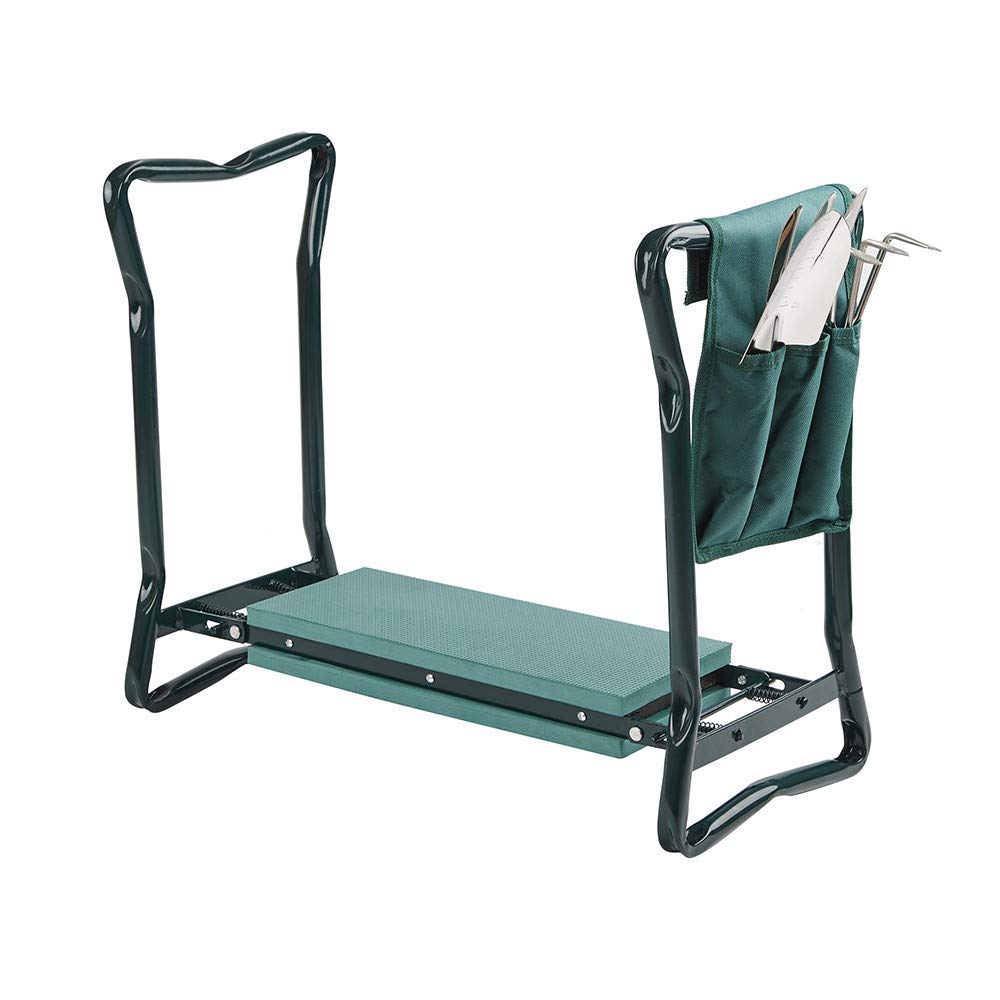 Greenfields Folding Portable Kneeler Garden Foam Chair Seat Gardening Knee Pad Padded Stool 2 in 1 with Handles Multi Use Foam Rubber Padding - Holds upto 250 Pounds