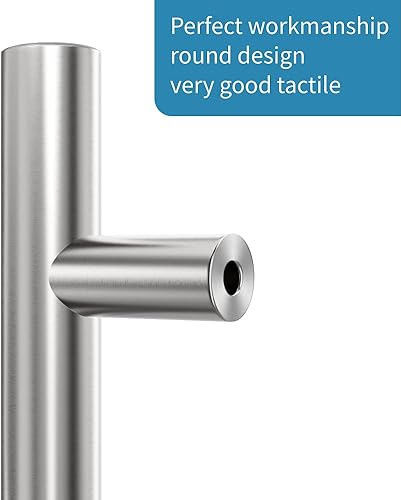 Miniatura 2 de ZEKOO Manija de puerta corrediza de granero de 12 pulgadas, diseño de dos lados, acabado cepillado, acero inoxidable, puerta de jardín