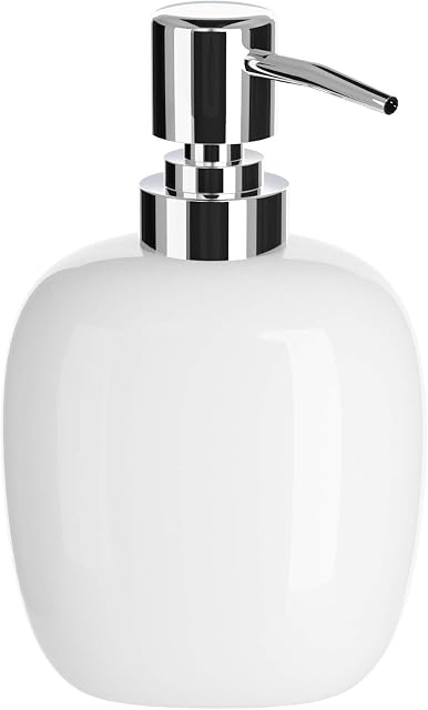 Soap Dispenser, 350ml Ceramic Hand Sanitiser Dispenser, Large Pump Head with Soap Dispenser Pump for Bathroom Kitchen Sink Office Hotel Lotion bottle