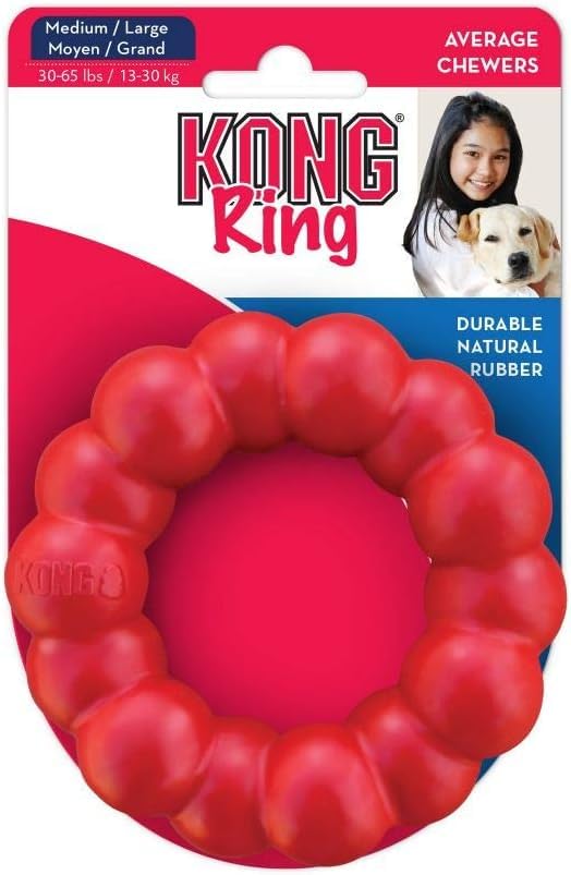 Image of KONG Ring, Natural Rubber Chew Toy for Dental Health, for Small /Medium Dogs