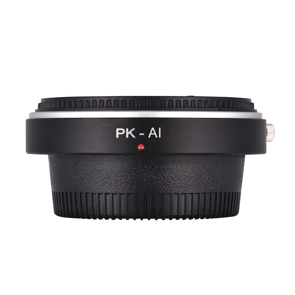 Adaptador de montaje de lente, anillo adaptador de montaje de lente PK-AI con vidrio óptico para lente Pentax K para adaptarse a cámara AI Body Focus