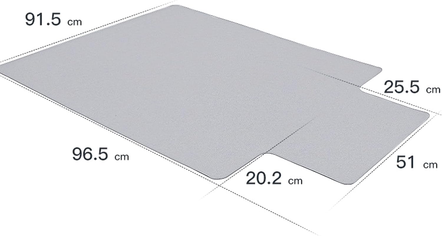 Office Chair Mat for Hardwood Floor，Non-Slip Low-Pile Floor Protector,Computer Desk Foot Mat with Extended Lip(Size:36” x 47”,Color:Brown)