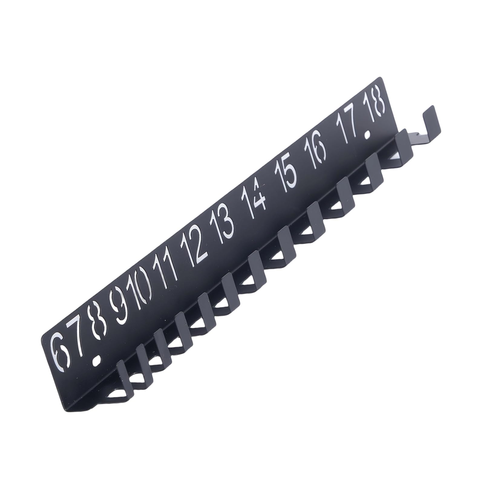 Msioytog Small 6 To 18 Sturdy Black Iron Wrench Rack Wall Mounted Space Saving Hangers Holder For Garage Tool Storage Workshop Organization Wall Mounted Tool Organizers