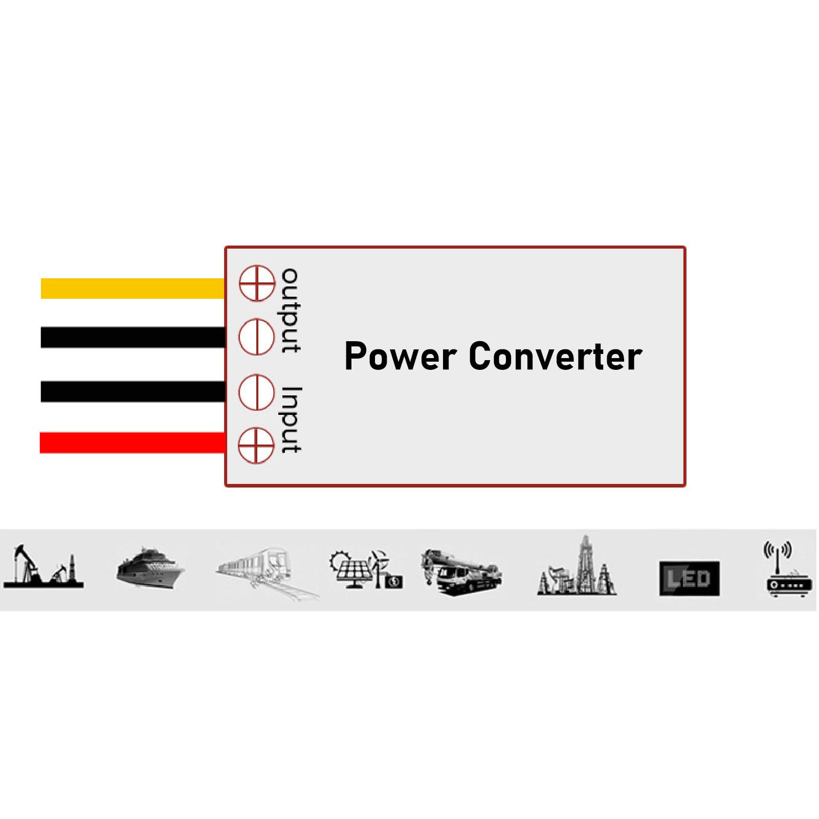 Modulo Regolatore di Tensione Step-up DC 12V 24V a 48V 10A Convertitore Boost Impermeabile IP67 480W con Prestazioni Sicure, Affidabili, Completamente Sigillate, Buone per una