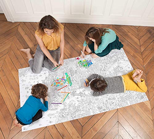 Omy Coloring Xxl Poster Roll New York City, 70 X 41 Inches, Oversized Coloring Map Poster For Whole Family Creative Fun And Play #TOP4