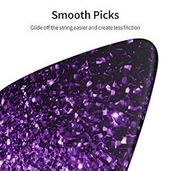 Ensemble de 6 médiators de guitare à paillettes violettes pour guitare acoustique, guitare électrique, basse, ukulélé… - Les Beatles, Paul McCartney, John Lennon, RIngo Starr, George Harrison Ensemble de 6 médiators de guitare à paillettes violettes pour guitare acoustique, guitare électrique, basse, ukulélé… – Image 6