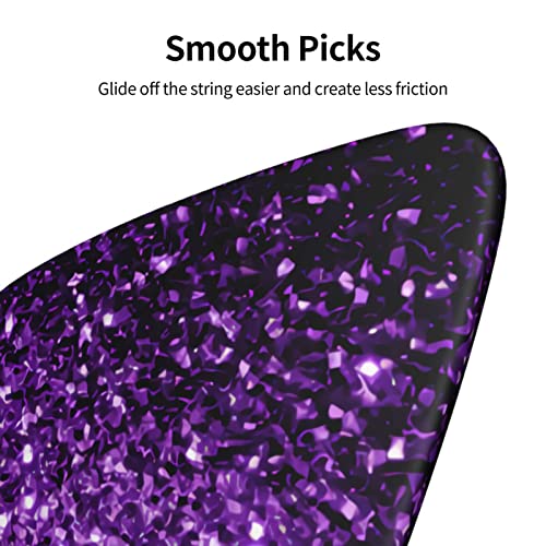 Ensemble de 6 médiators de guitare à paillettes violettes pour guitare acoustique, guitare électrique, basse, ukulélé… - Les Beatles, Paul McCartney, John Lennon, RIngo Starr, George Harrison Ensemble de 6 médiators de guitare à paillettes violettes pour guitare acoustique, guitare électrique, basse, ukulélé… – Image 7
