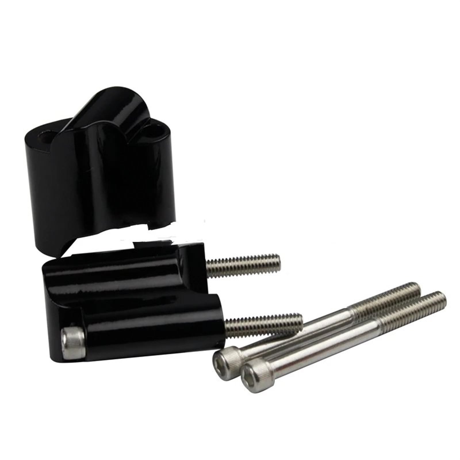 Moto Manubrio Riser per Sportster per XL 1200X Forty-Eight 48 10-22 25mm Bar Moto 2 "Aumento Manubrio Riser Manubrio Riser Blocco di Estensione Morsetto Rialzato Manubrio(Nero)