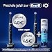 Oral-B iO Series 6 Elektrische Zahnbürste/Electric Toothbrush, 2 Aufsteckbürsten, 5 Putzmodi für Zahnpflege, Display & Reiseetui, Valentinstagsgeschenk für Ihn/Sie, Designed by Braun, black lava