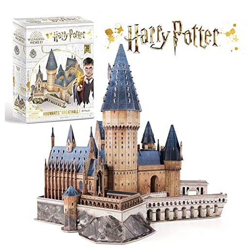 CubicFun 3D-pussel Harry Potter Hogwarts Great Hall kreativa modelleringssats Souvenir födelsedagspresent för vuxna och tonåringar, 187 bitar Stor version