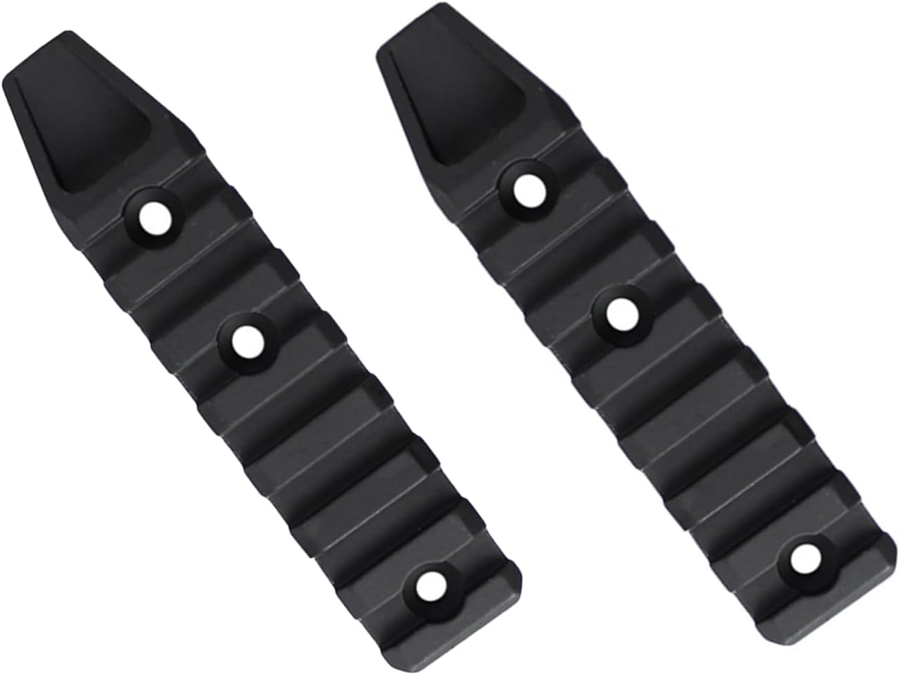 GoldenBall Atlas Custom Works 7 Slot Rail Segment for MLOK & KeyMod Rails (Color: Black) - 2 Pack
