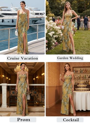Image of VFSHOW Womens Sexy Spaghetti Strap Formal Prom Evening Gala Long Maxi Dress