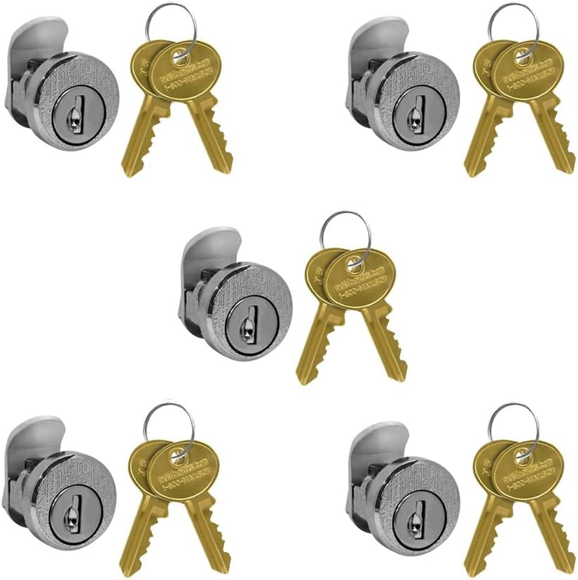 SALSBURY INDUSTRIES 2490-5 Lock for Data Distribution Mailbox Door 2 Keys PER Lock-5 Pack