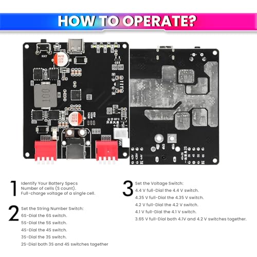 Image of amiciSolar 140W Bidirectional Fast Charging Module | USB-C to DC PD3.1 Charger & Discharger for 2S-6S Lithium Batteries | Compatible with Li-ion, Lifepo4, Polymer Battery Packs