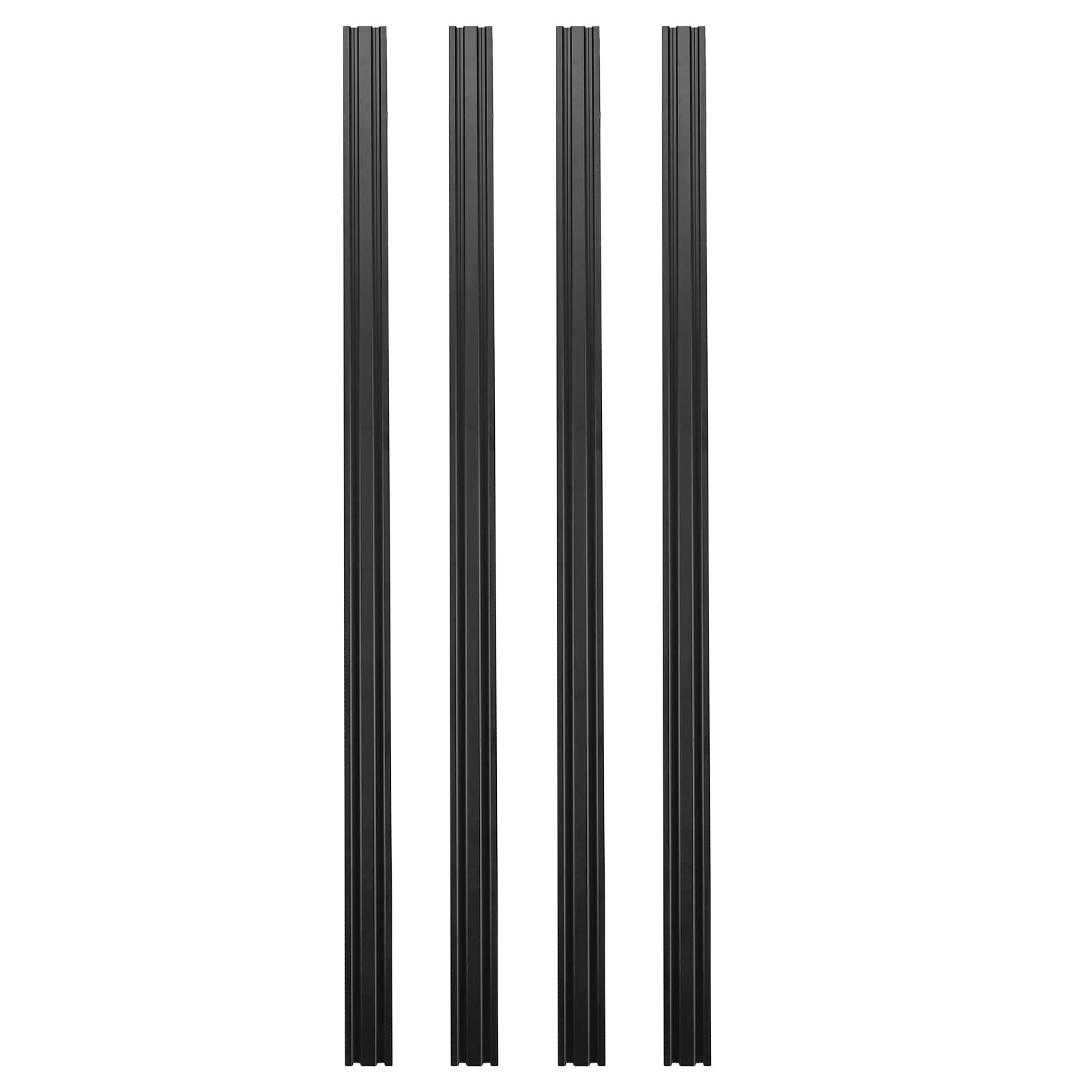 JiGiU 4 Stück 1000mm V-Slot 2040 Aluminiumprofil Extrusions Linearschiene für 3D-Drucker CNC-Maschine Schwarz