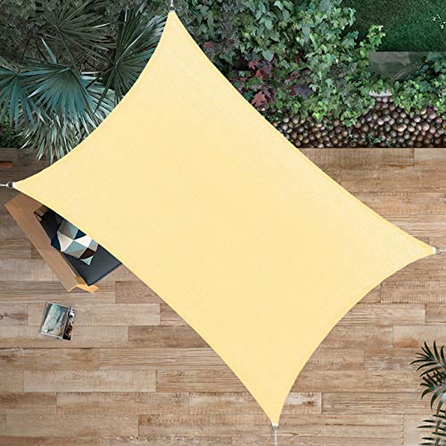 Ogrmar Shade Sail Canopy Durable Fabric Canopy Block Top Cover Rectangle for Patio Backyard Garden Pool Outdoor Activities（8'X10'）