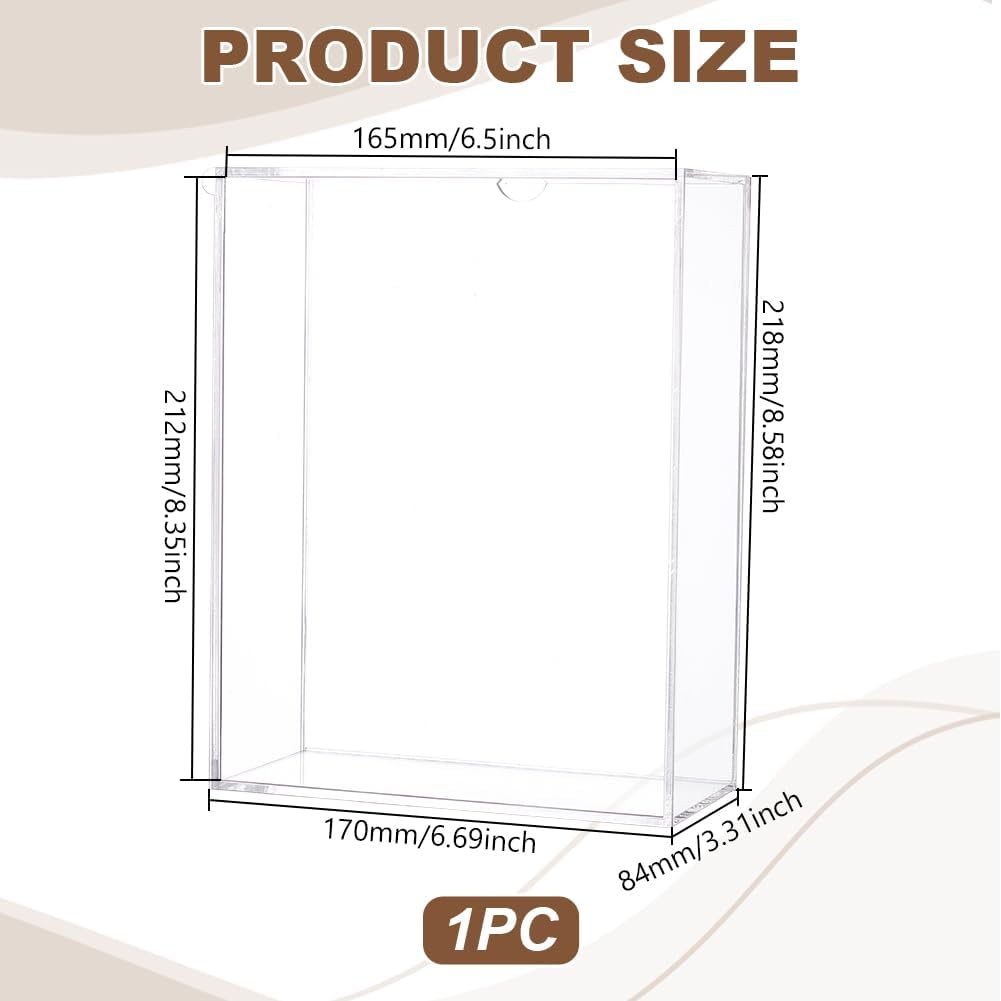 UNICRAFTALE 6x8 Acrylic Shadow Box Frame Photo Frame Stand Rectangle DIY Tabletop Display Case All Clear Memory Box for Dried Flowers Room Wedding Party Decor