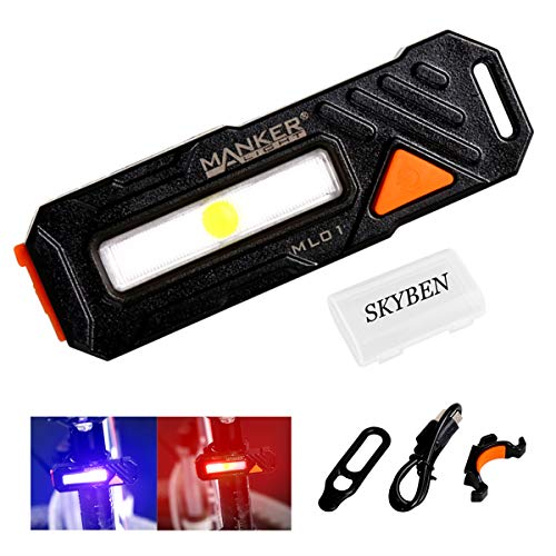 ML01 High Power wiederaufladbare EDC Mini-Taschenlampe mit COB-LED rot blau weiß Signallicht für Outdoor-Aktivitäten und Fahrrad-Rücklicht