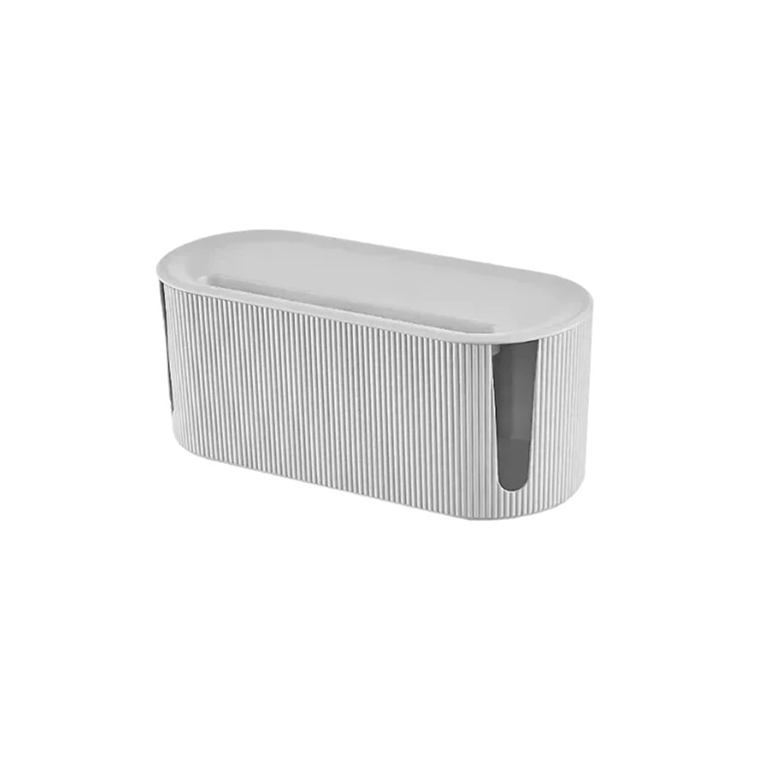 2PCS Board Storage Box Cable Wire Organizer Case Socket Wireless WiFi Router Bracelet Desktop Data Line Plug Holder Shelf for Office and Home(White Box)