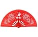 Bettli 35cm Bamboo Chinese Fan Tai Chi Kung Fu Folding Fan With Dragon Design.(Red)