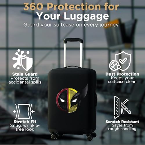 Image of WanderWraps Spendex Polyester Protective Luggage Cover | Hard Luggage Trolley Bag Cover | Washable | Dust Proof | Stretchable | S - 20 inch ||| Deadverineee