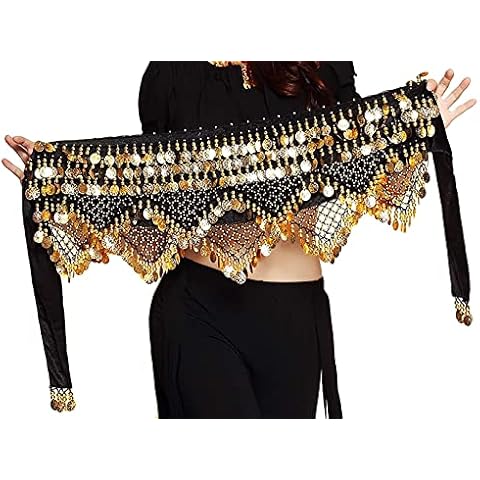 Halloween Pirate Accessories Women Shakira Esmeralda Coins Belt Gitana Scarf Genie Tribal Plus Cover