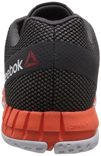 Image of Reebok Men's Zprint Run Running Shoe, Gravel /Shark /Atomic Red /Black Reflective /White /Coal, 14 M US
